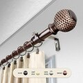 Kd Encimera 1 in. Wicker Curtain Rod with 28 to 48 in. Extension, Bronze KD3717546